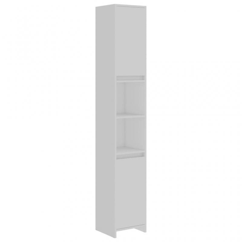 Badezimmerschrank Weiß 30x30x183,5 cm Holzwerkstoff