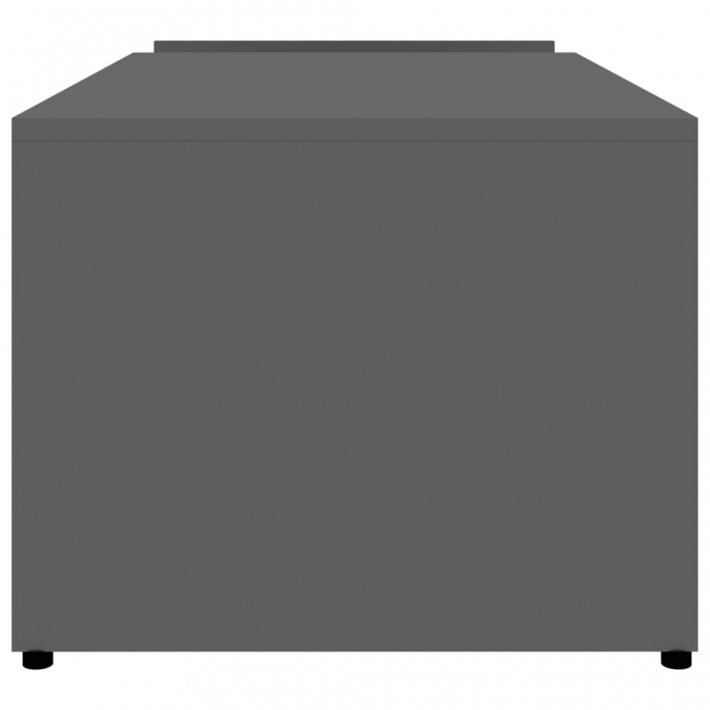 Couchtisch Hochglanz-Grau 90x45x35 cm Holzwerkstoff