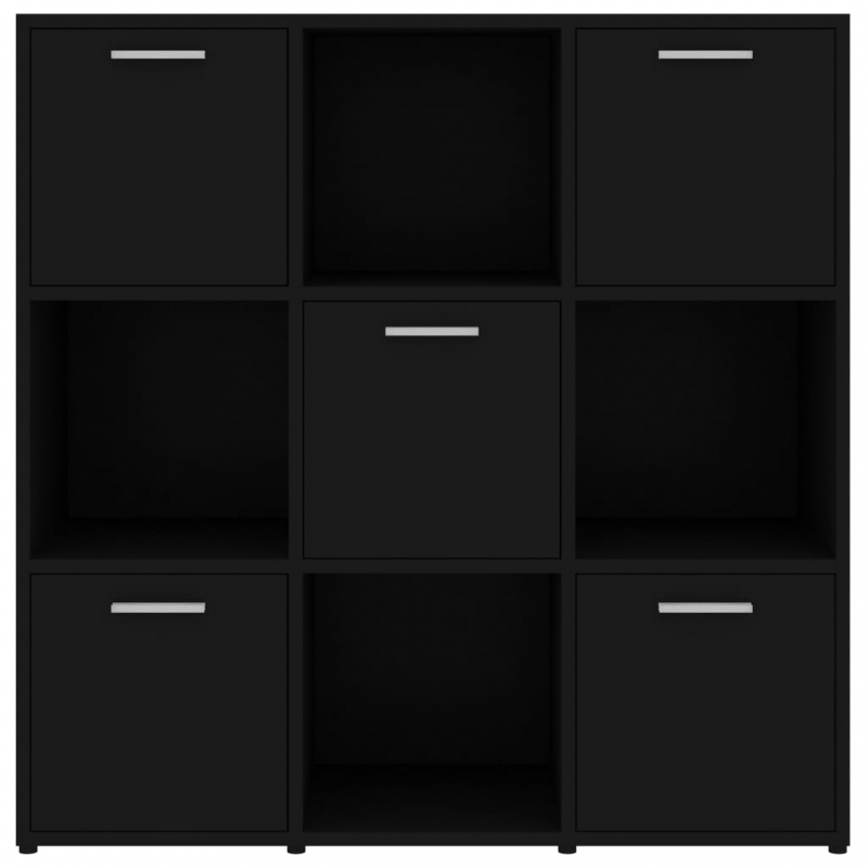 Bücherregal Schwarz 90x30x90 cm Holzwerkstoff