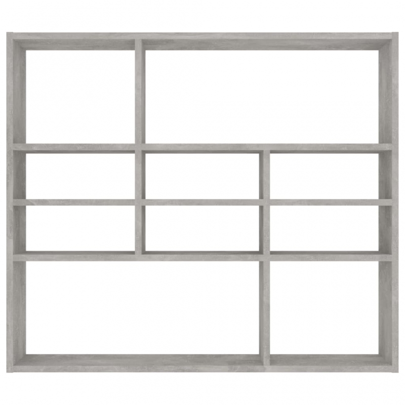Wandregal Betongrau 90x16x78 cm Holzwerkstoff