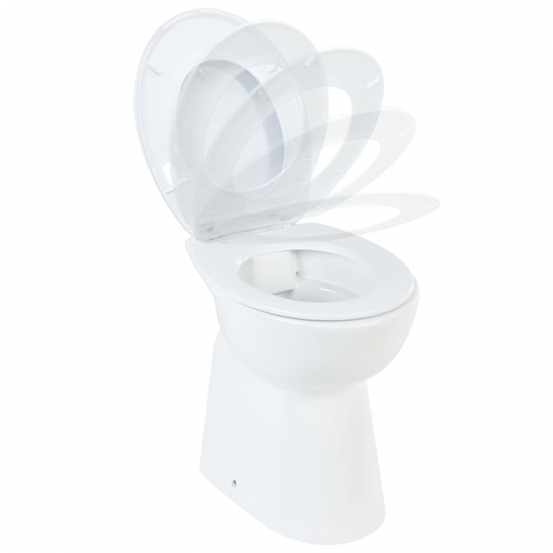 Hohe Spülrandlose Toilette Soft-Close 7 cm Erhöhte Höhe Keramik