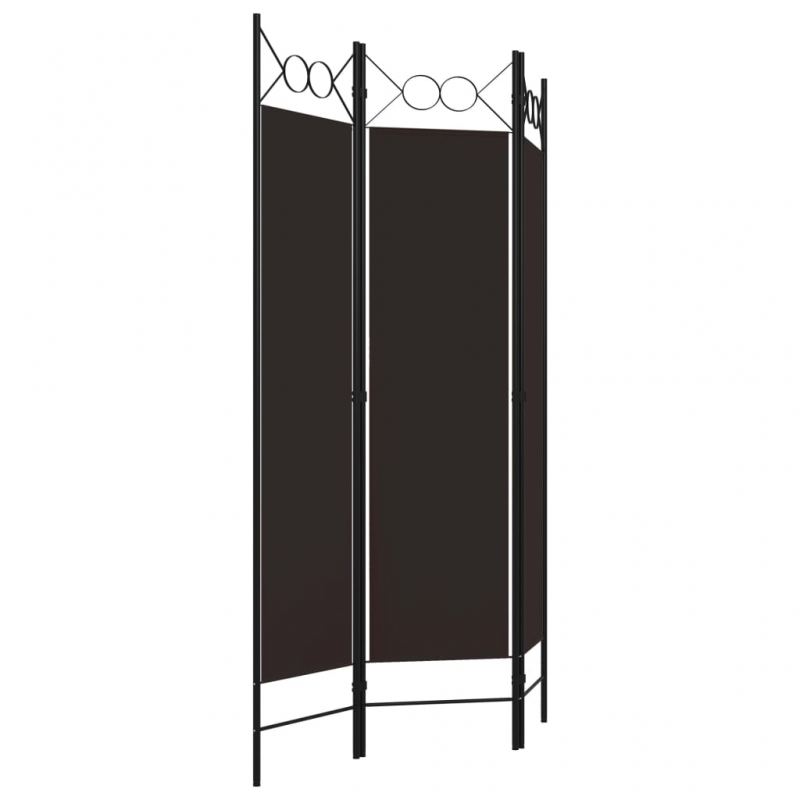 3-tlg. Raumteiler Braun 120 x 180 cm