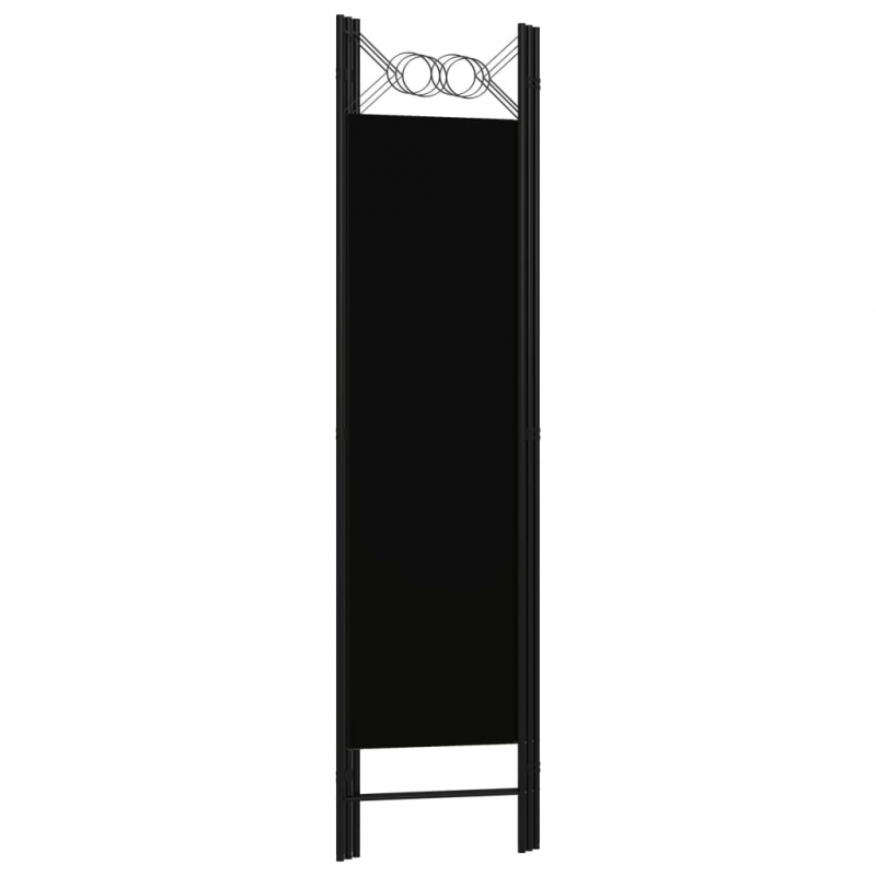 3-tlg. Raumteiler Schwarz 120 x 180 cm