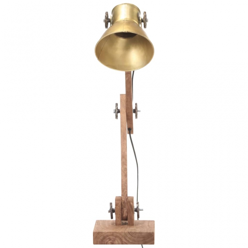 Schreibtischlampe Industriestil Messing Rund 58x18x90 cm E27