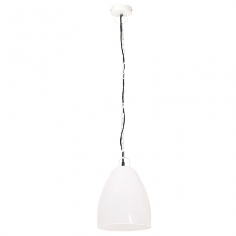 Hängelampe Industriestil 25 W Weiß Rund 32 cm E27