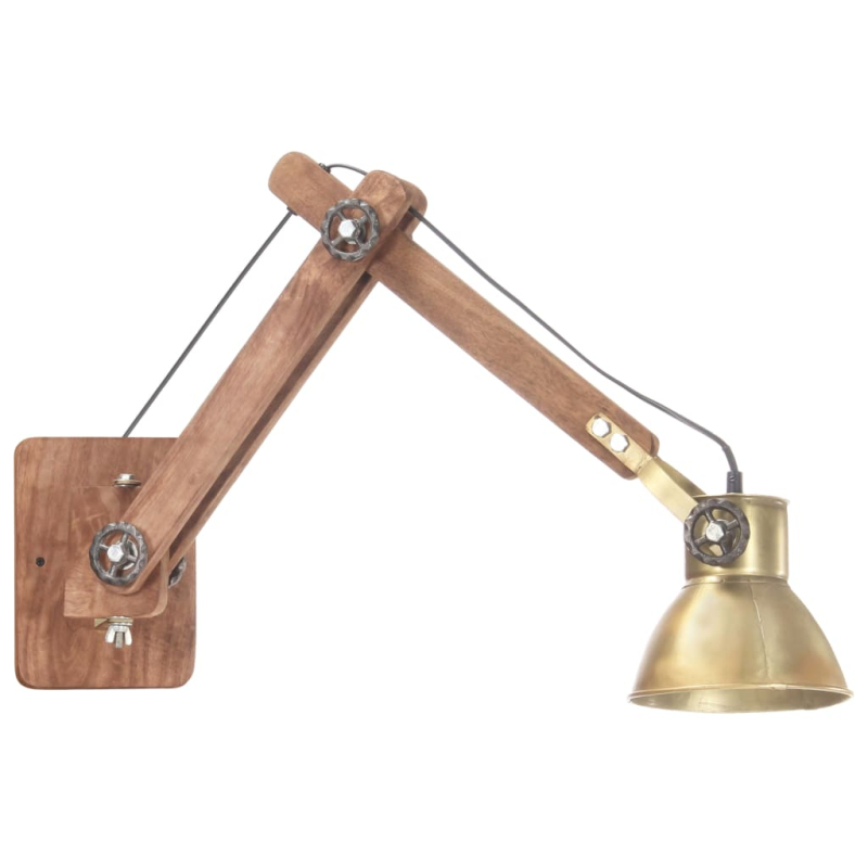 Wandleuchte Industrie-Stil Messing Rund E27