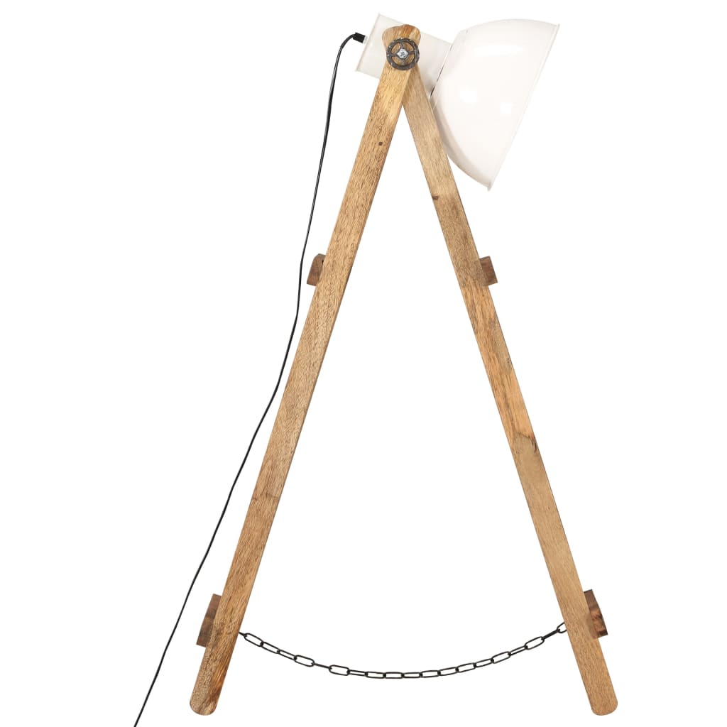 Stehlampen 3 Stk. Weiß E27 Mango Massivholz
