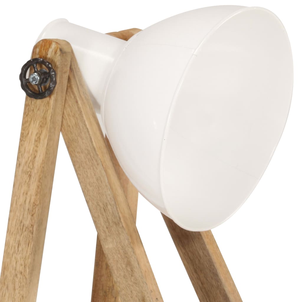 Stehlampen 3 Stk. Weiß E27 Mango Massivholz