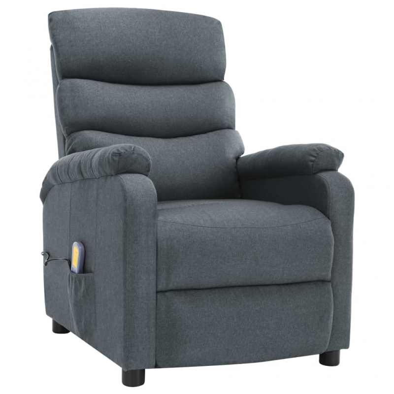 Massagesessel Hellgrau Stoff