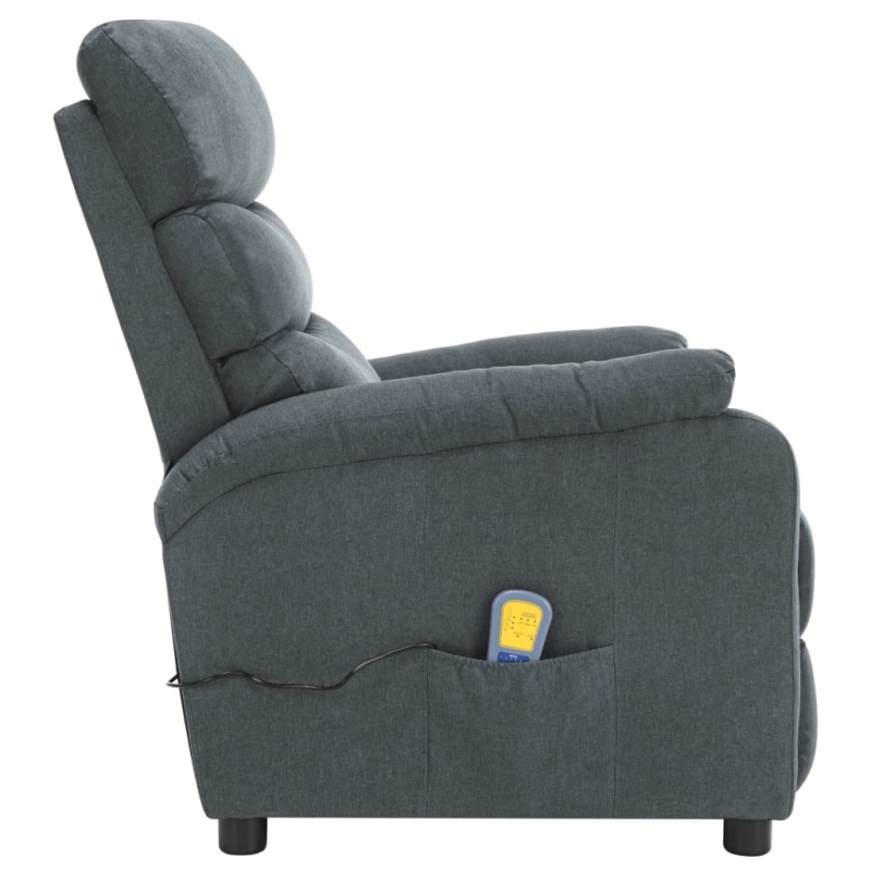 Massagesessel Hellgrau Stoff