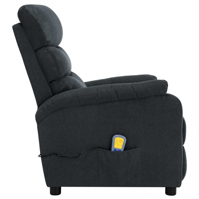 Massagesessel Dunkelgrau Stoff