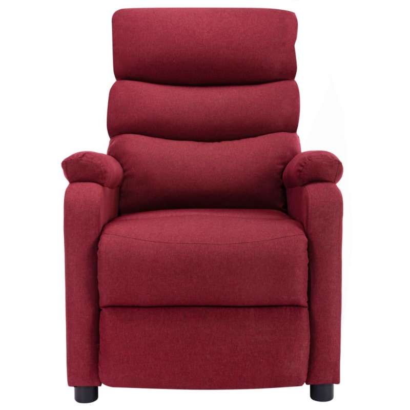 Massagesessel Weinrot Stoff