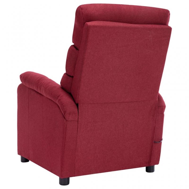Massagesessel Weinrot Stoff