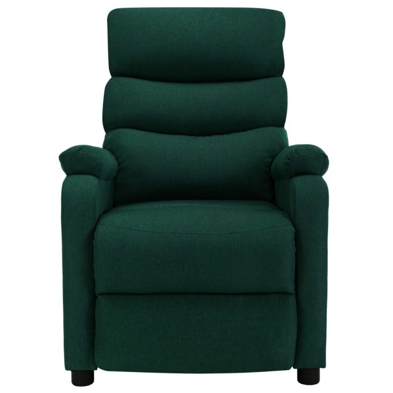 Massagesessel Dunkelgrün Stoff