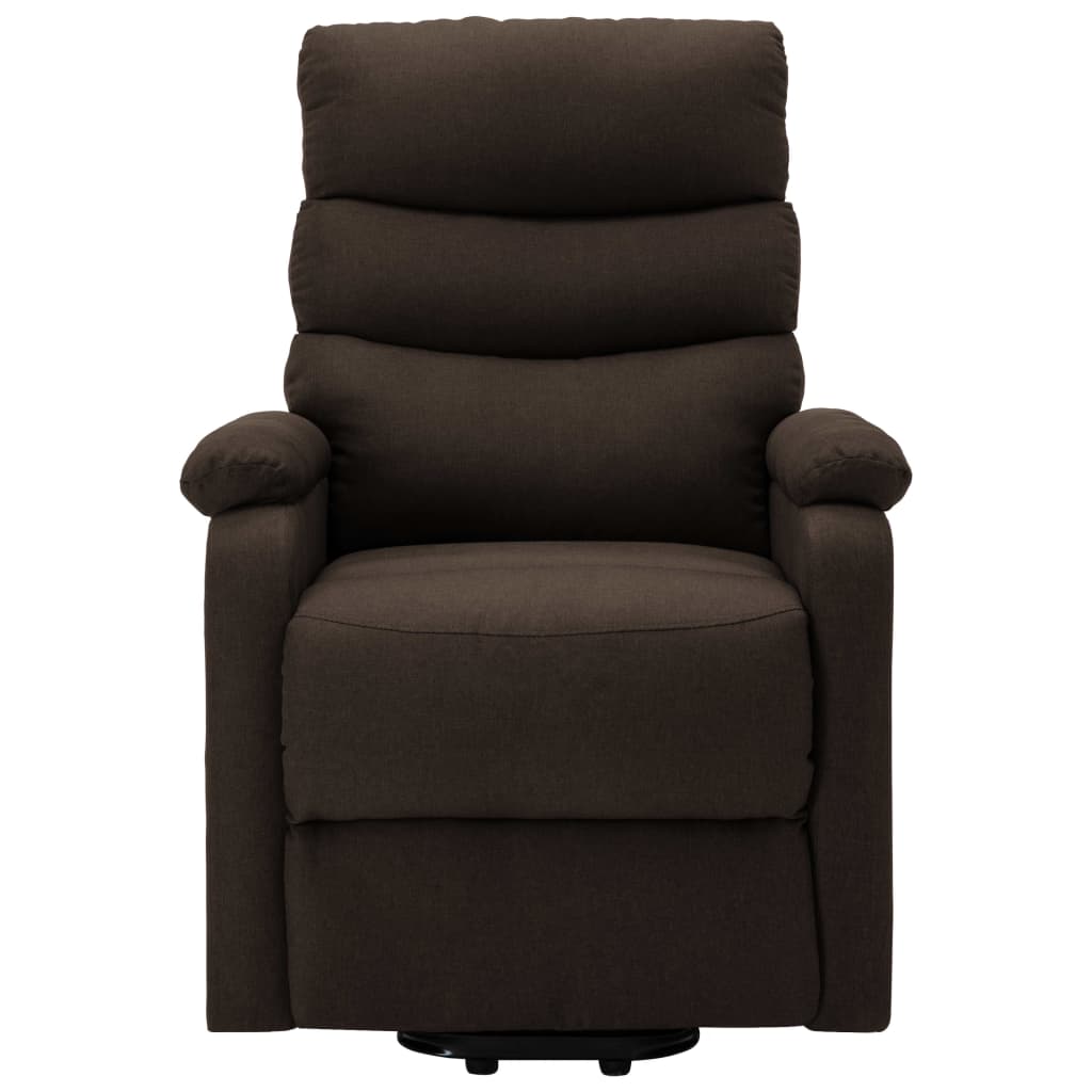 Aufstehsessel Dunkelbraun Stoff