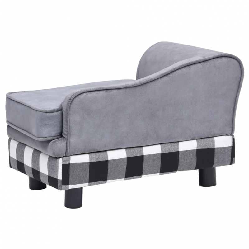 Hundesofa Grau 57x34x36 cm Plüsch