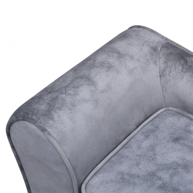 Hundesofa Grau 57x34x36 cm Plüsch