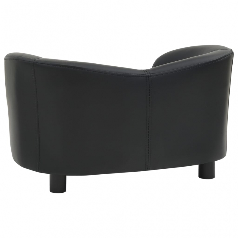 Hundesofa Schwarz 67x41x39 cm Kunstleder