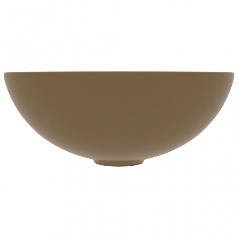 Waschbecken Keramik Mattcreme Rund