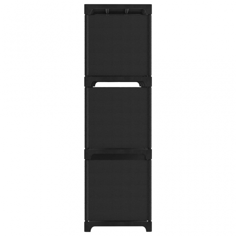 Würfelregal mit 9 Fächern Schwarz 103x30x107,5 cm Stoff