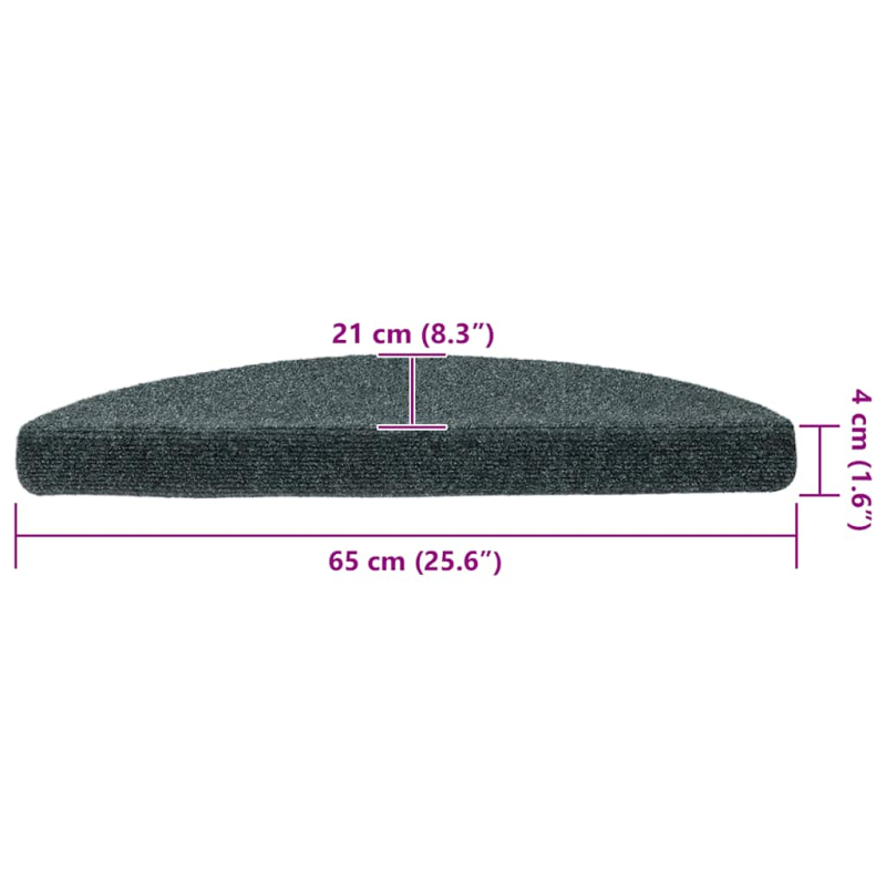 Selbstklebende Treppenmatten 15 Stk. Grün 65x21x4cm Nadelvlies
