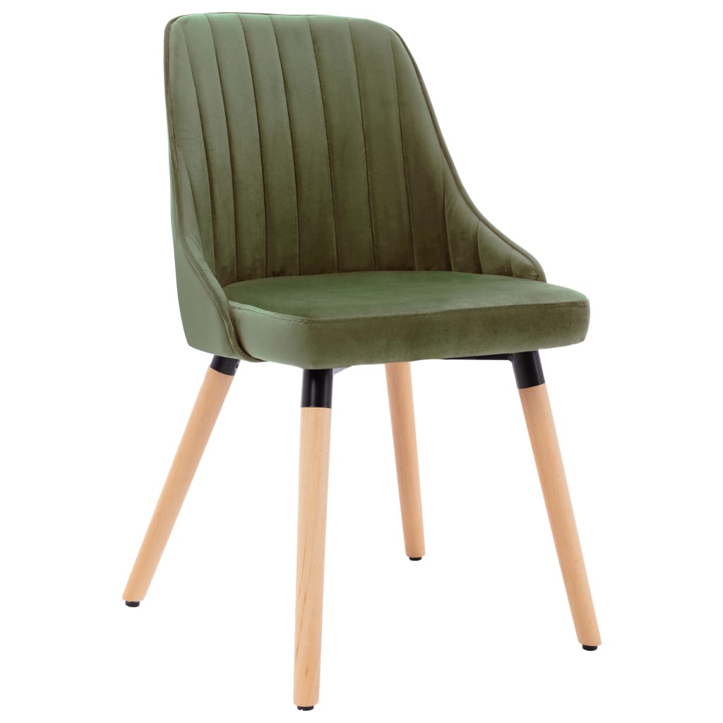 323055 Dining Chairs 2 pcs Light Green Velvet