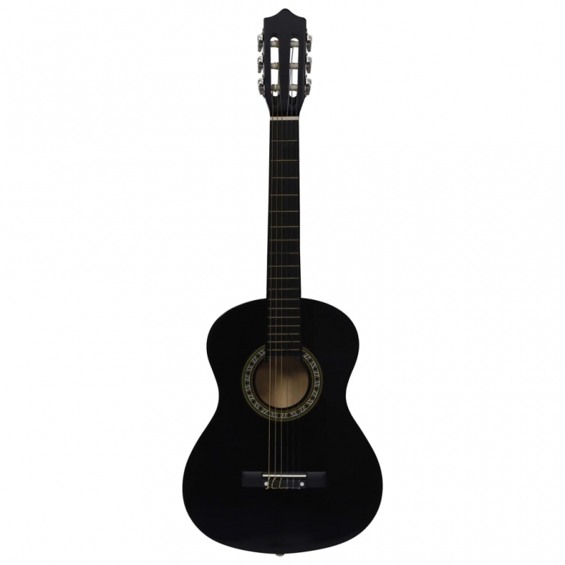 Klassikgitarre für Anfänger Kinder mit Tasche Schwarz 1/2 34