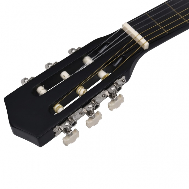Klassikgitarre für Anfänger Kinder mit Tasche Schwarz 1/2 34