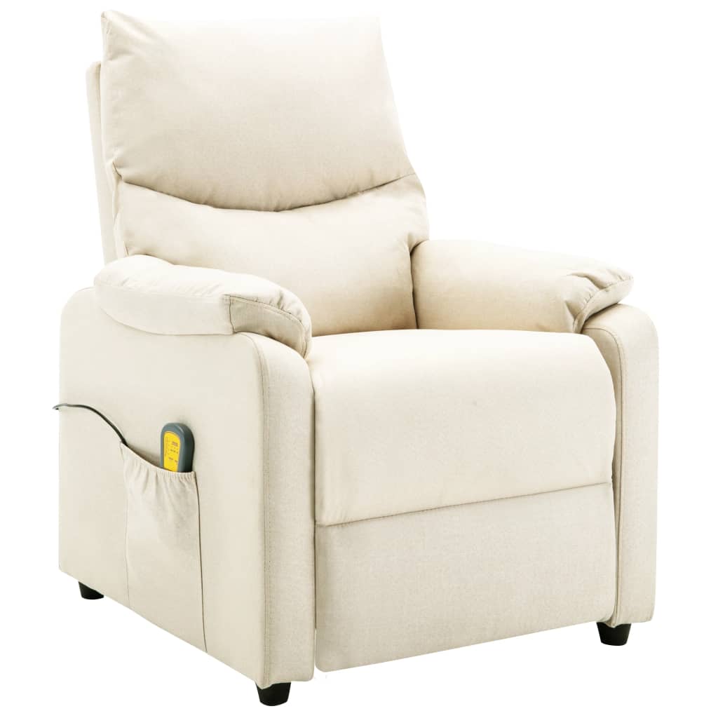 Massagesessel Creme Stoff
