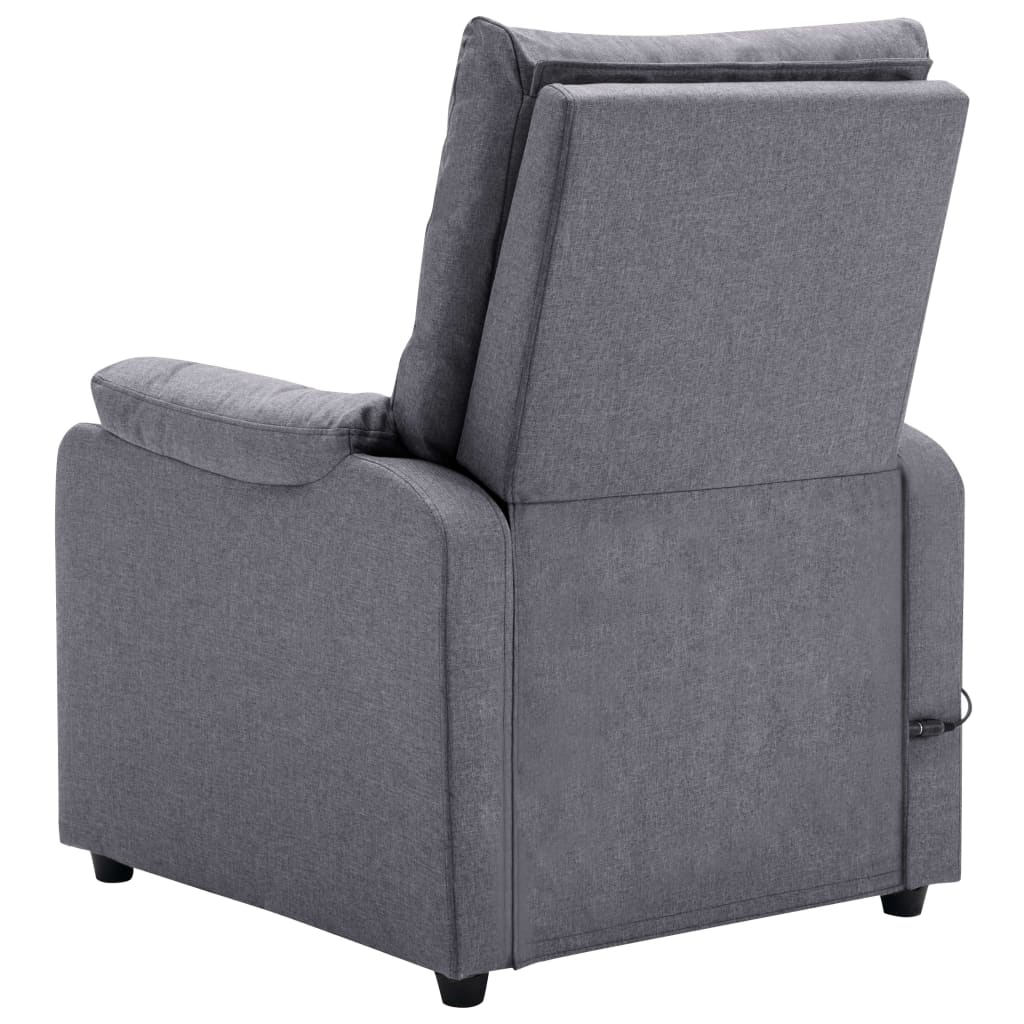 Massagesessel Hellgrau Stoff