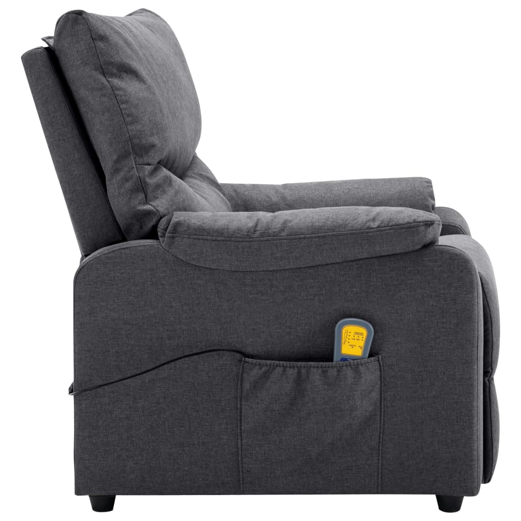 Massagesessel Dunkelgrau Stoff