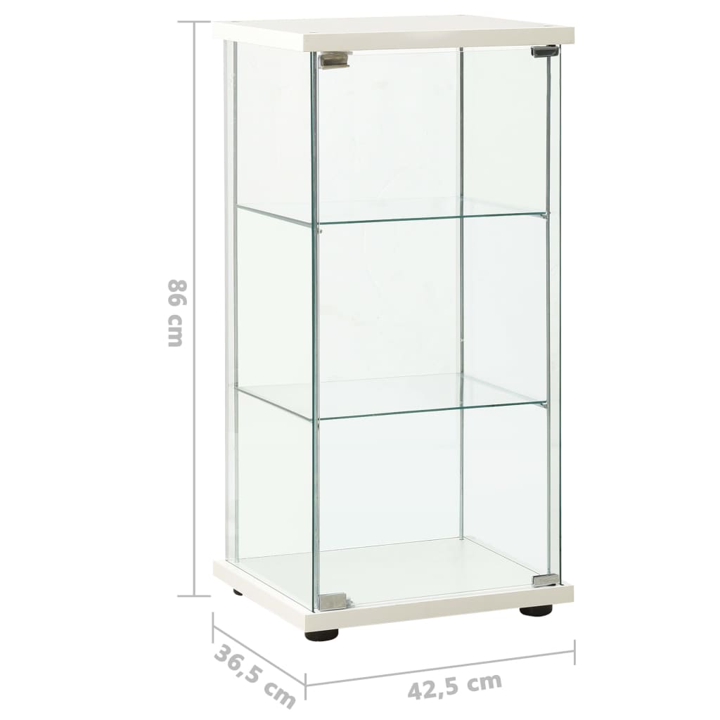 Vitrine Hartglas Weiß