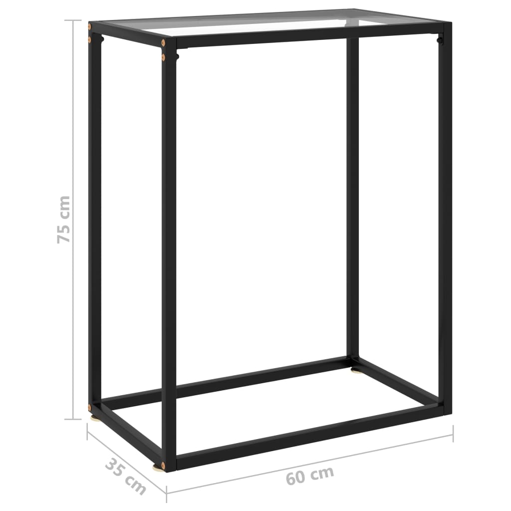 Konsolentisch Transparent 60x35x75 cm Hartglas