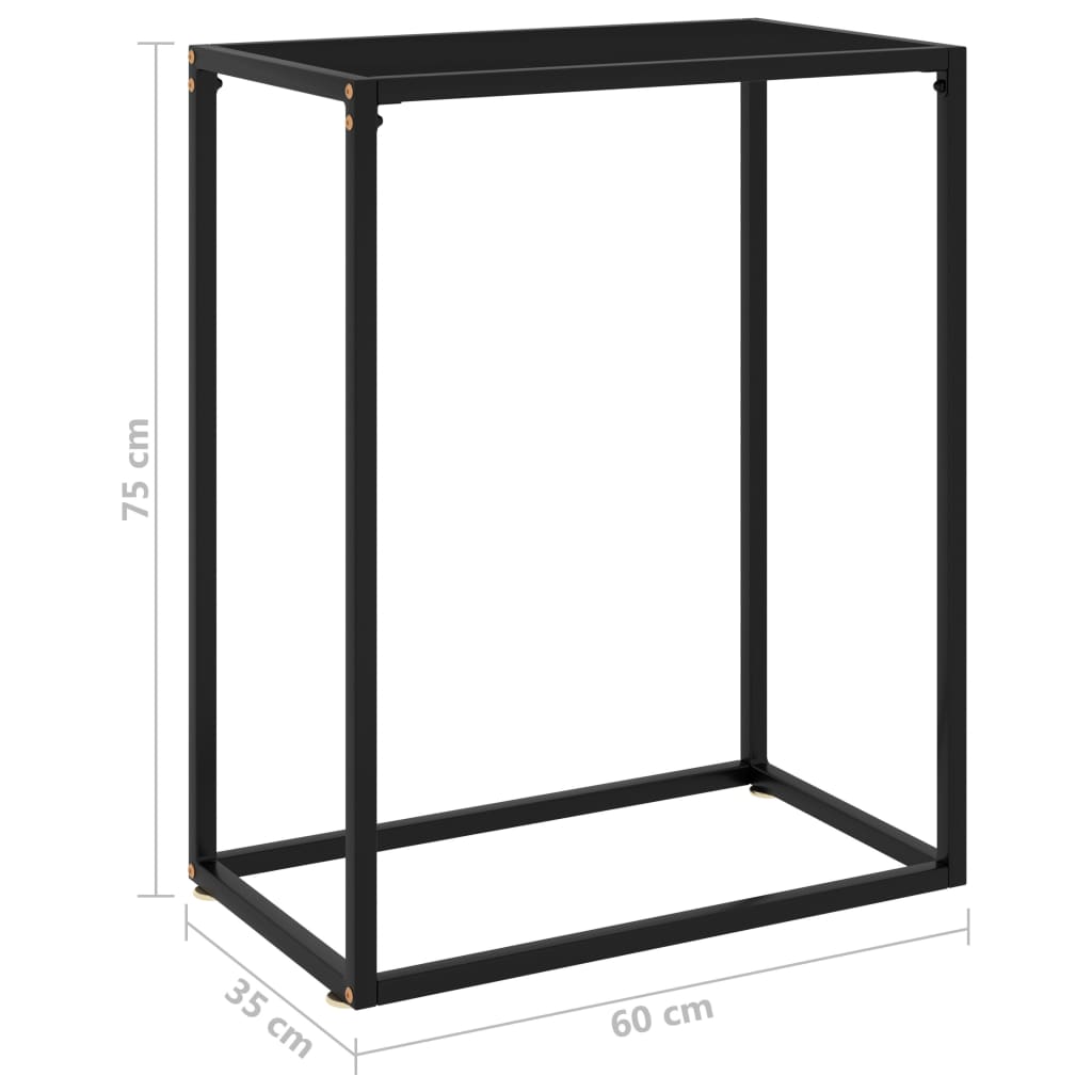 Konsolentisch Schwarz 60x35x75 cm Hartglas