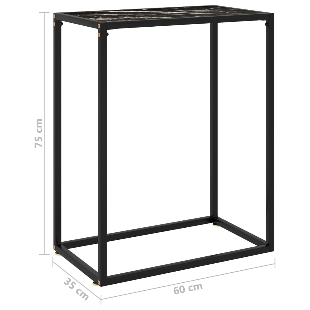 Konsolentisch Schwarz 60x35x75 cm Hartglas