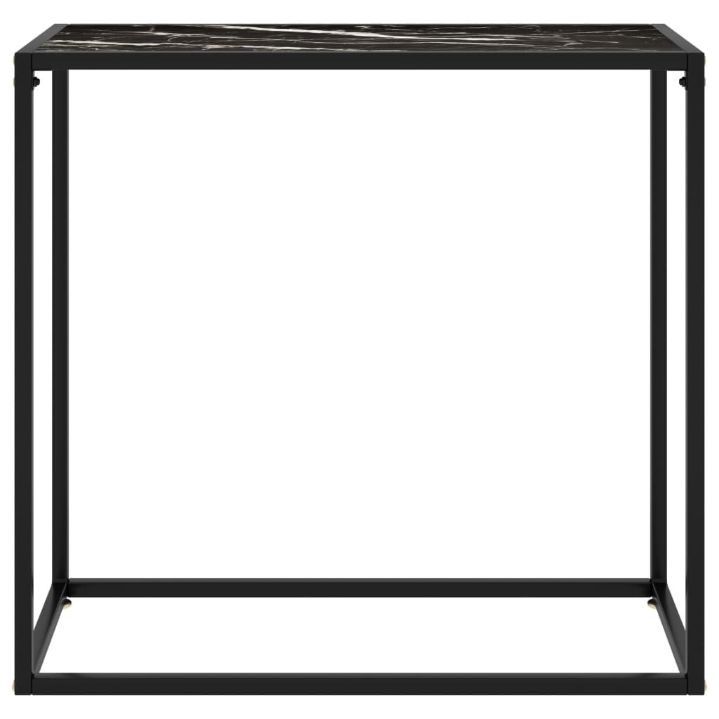 Konsolentisch Schwarz 80x35x75 cm Hartglas