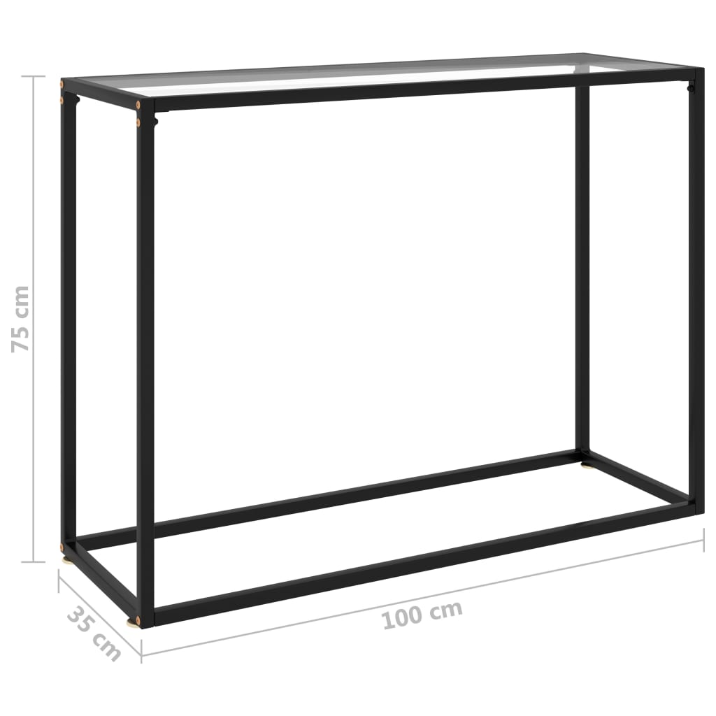 Konsolentisch Transparent 100x35x75 cm Hartglas