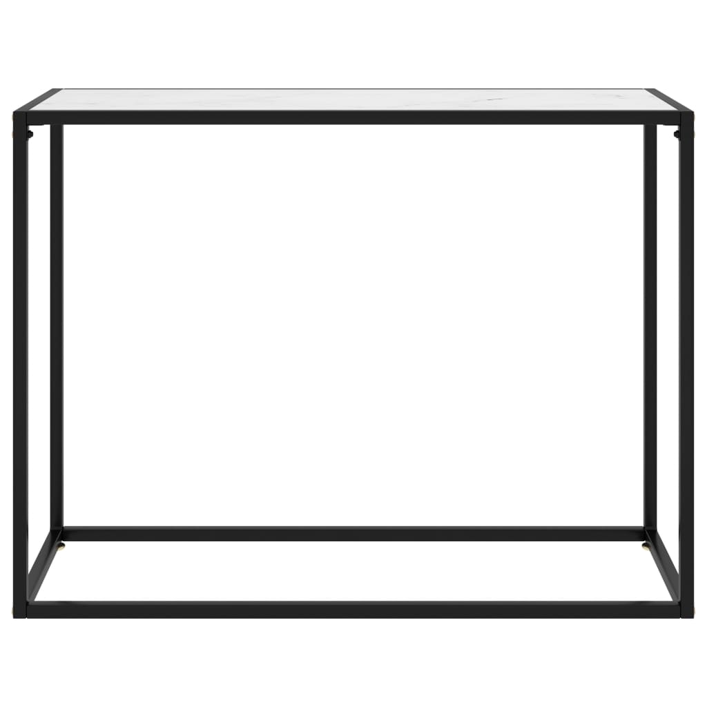 Konsolentisch Weiß 100x35x75 cm Hartglas