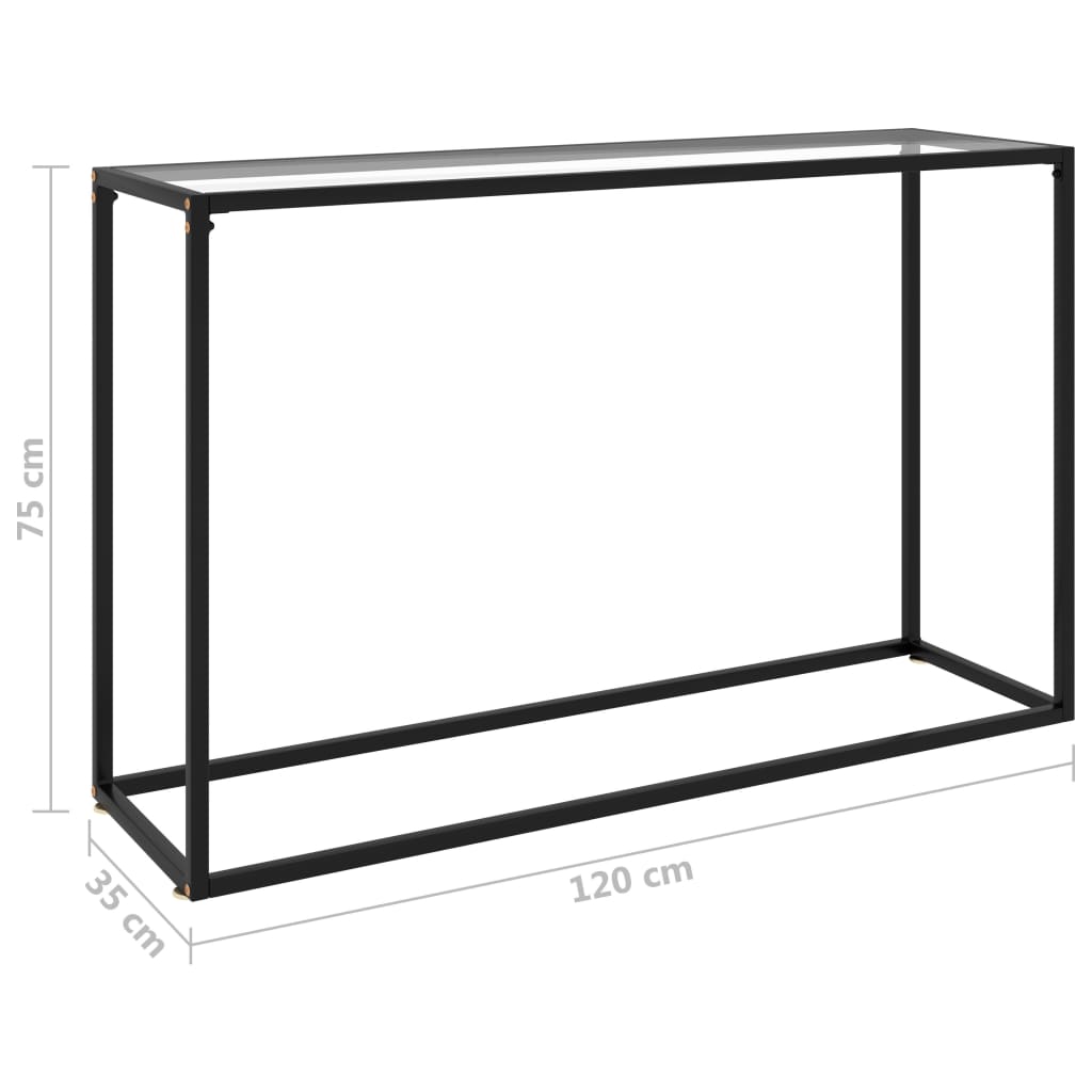 Konsolentisch Transparent 120x35x75 cm Hartglas