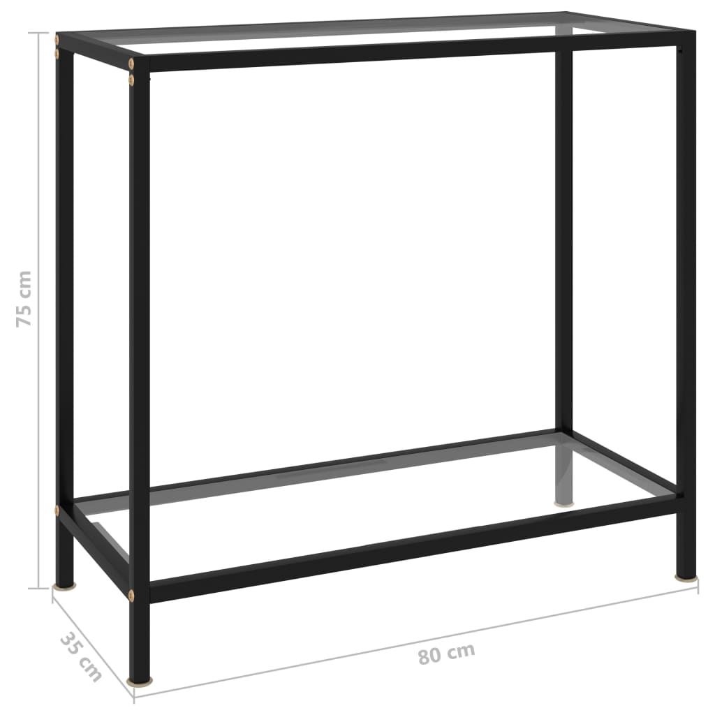 Konsolentisch Transparent 80x35x75 cm Hartglas