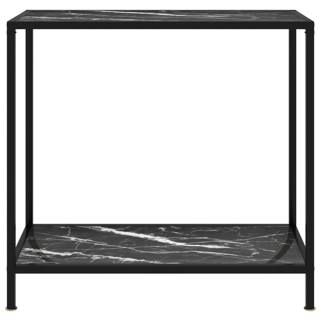 Konsolentisch Schwarz 80x35x75 cm Hartglas