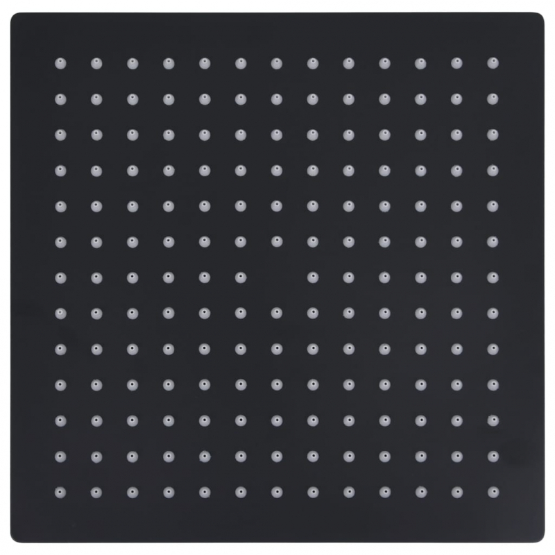 Regenbrause Edelstahl 30x30 cm Quadrat Schwarz