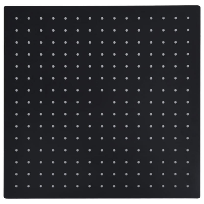 Regenbrause Edelstahl 40x40 cm Quadrat Schwarz