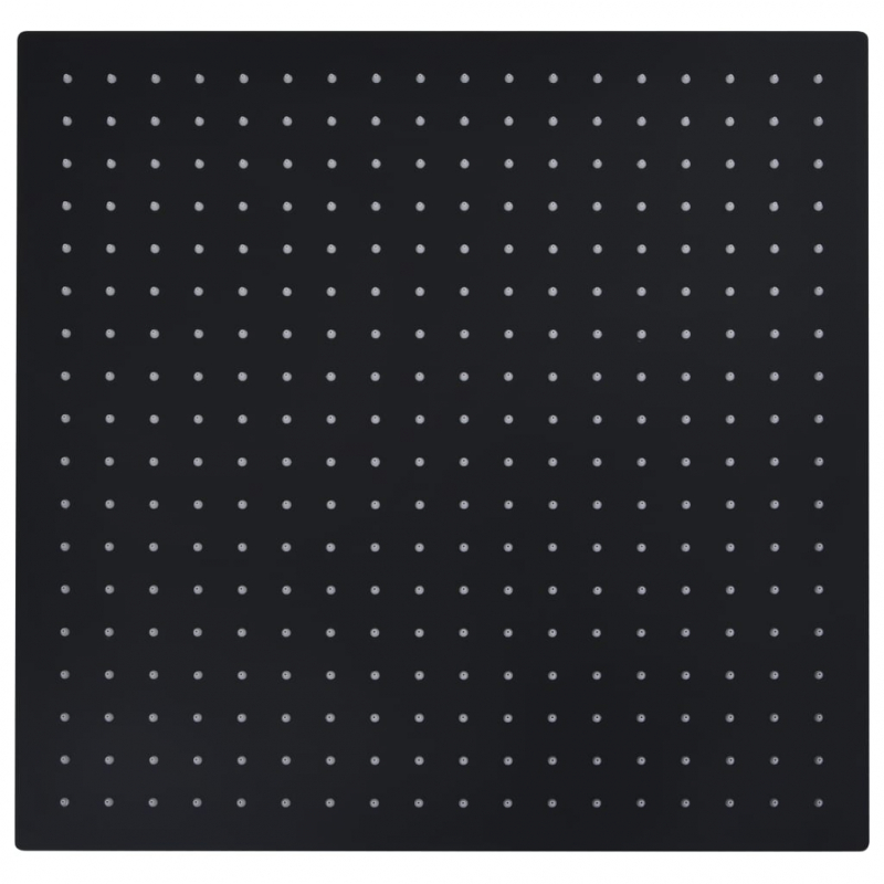 Regenbrause Edelstahl 50x50 cm Quadrat Schwarz