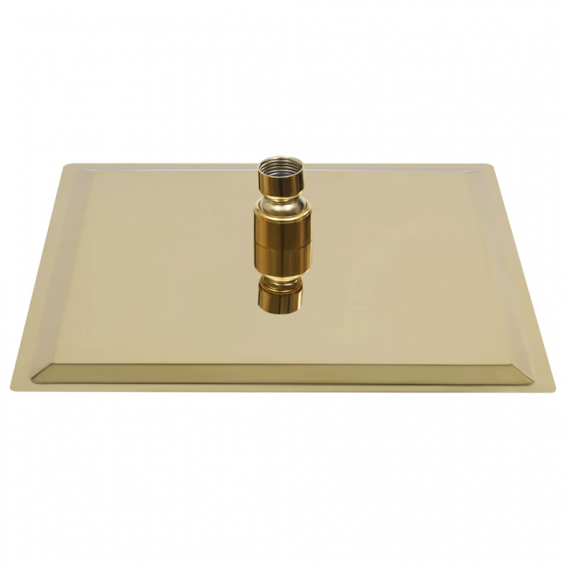 Regenbrause Edelstahl 20x20 cm Quadrat Golden