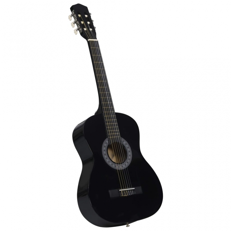 Klassikgitarre für Anfänger mit Tasche Schwarz 3/4 36
