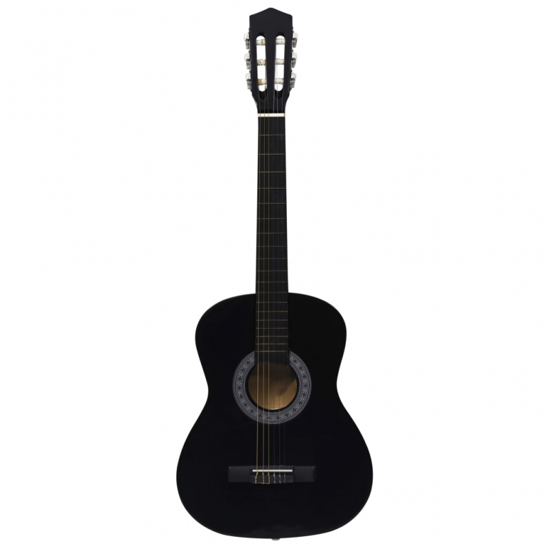 Klassikgitarre für Anfänger mit Tasche Schwarz 3/4 36