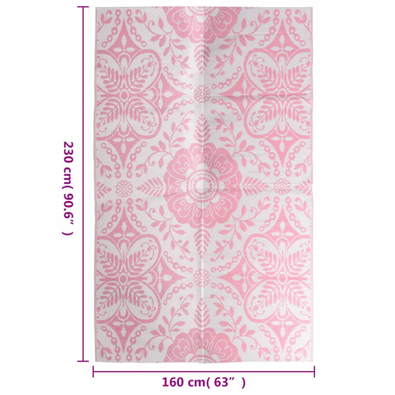 Outdoor-Teppich ARAKIL Rosa 160x230 cm PP