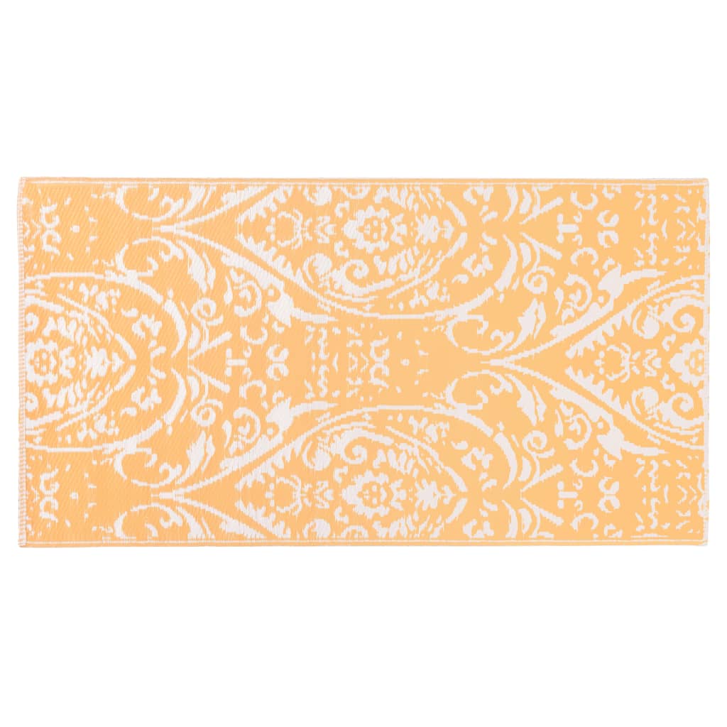 Outdoor-Teppich ARAKIL Orange und Weiß 190x290 cm PP