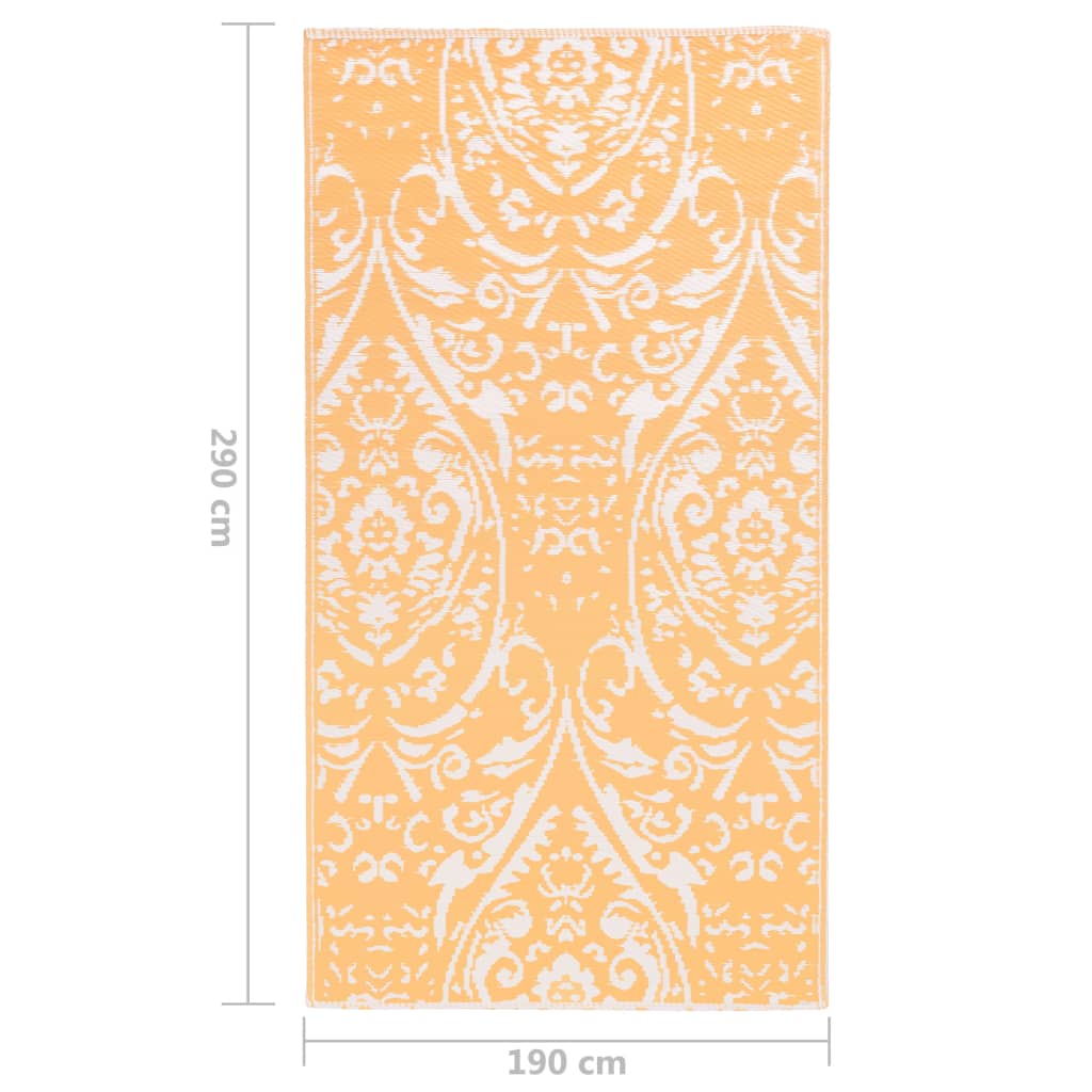 Outdoor-Teppich ARAKIL Orange und Weiß 190x290 cm PP